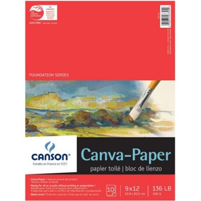 Papier Canevas 136lb/10: 9x12"